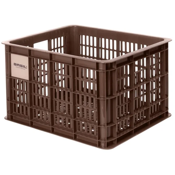 Gerecyclede fietskrat Basil Crate M 29.5 liter 35 x 45 x 25 cm - brown