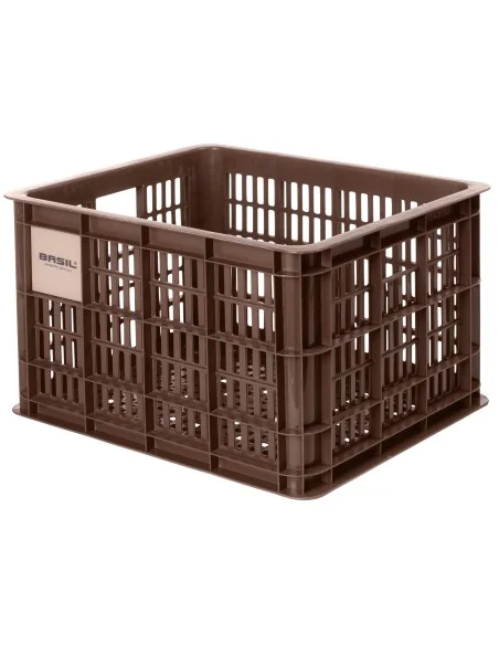 Gerecyclede fietskrat Basil Crate M 29.5 liter 35 x 45 x 25 cm - brown