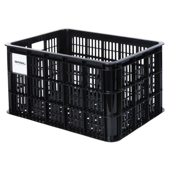 Gerecyclede fietskrat Basil Crate L 40.0 liter 39 x 49 x 26 cm - black