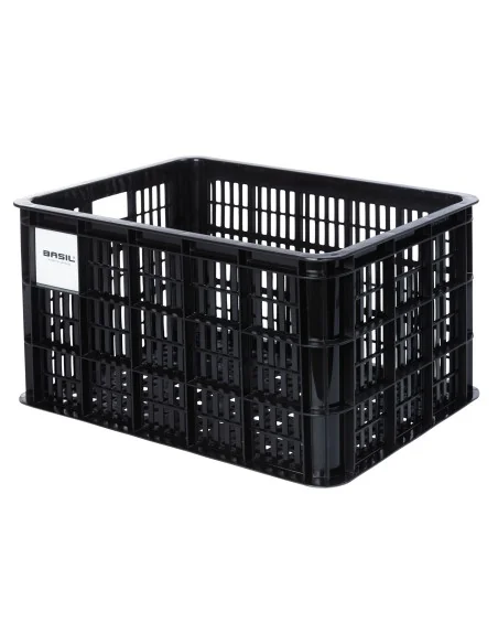 Gerecyclede fietskrat Basil Crate L 40.0 liter 39 x 49 x 26 cm - black