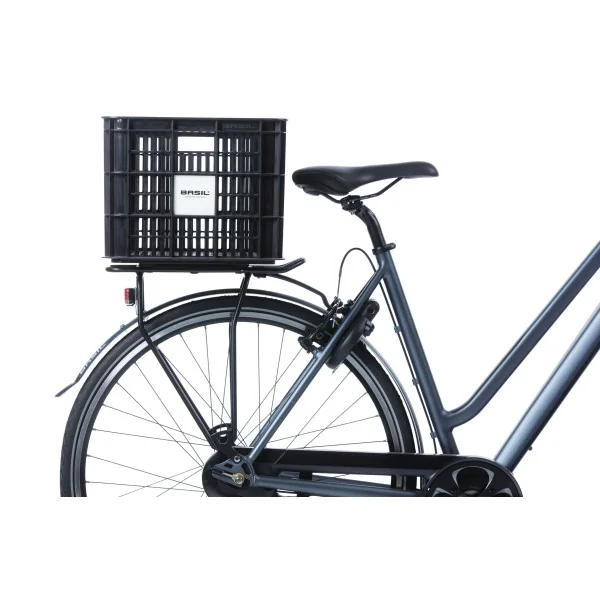 Gerecyclede fietskrat Basil Crate L 40.0 liter 39 x 49 x 26 cm - black