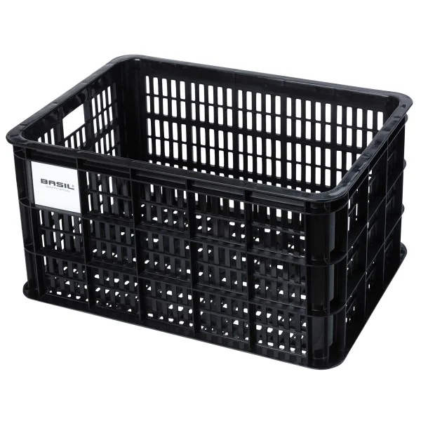 Gerecyclede fietskrat Basil Crate L 40.0 liter 39 x 49 x 26 cm - black