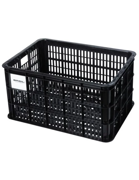 Gerecyclede fietskrat Basil Crate L 40.0 liter 39 x 49 x 26 cm - black