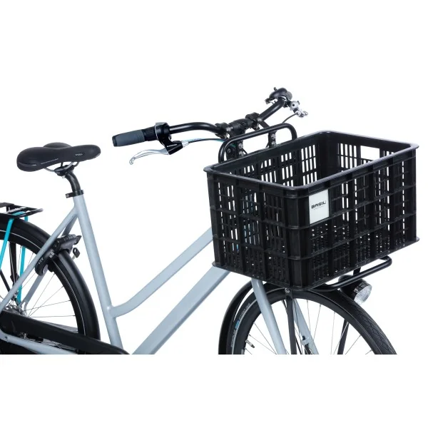 Gerecyclede fietskrat Basil Crate L 40.0 liter 39 x 49 x 26 cm - black