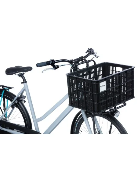 Gerecyclede fietskrat Basil Crate L 40.0 liter 39 x 49 x 26 cm - black