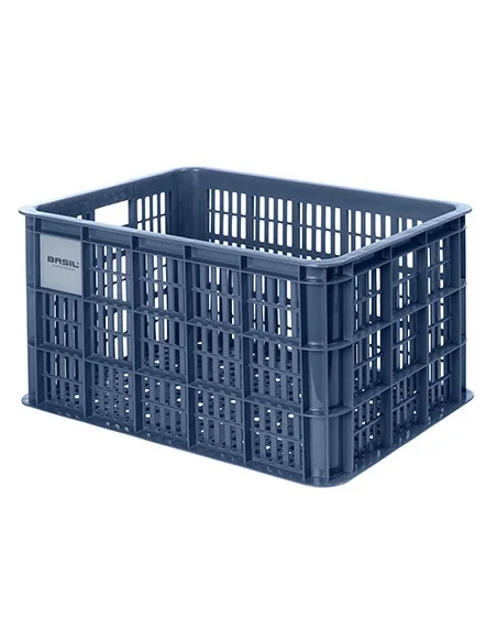 Gerecyclede fietskrat Basil Crate L 40.0 liter 39 x 49 x 26 cm - bluestone