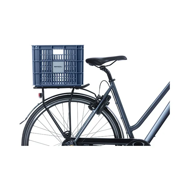 Gerecyclede fietskrat Basil Crate L 40.0 liter 39 x 49 x 26 cm - bluestone
