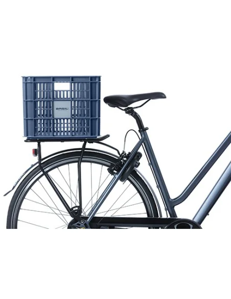 Gerecyclede fietskrat Basil Crate L 40.0 liter 39 x 49 x 26 cm - bluestone