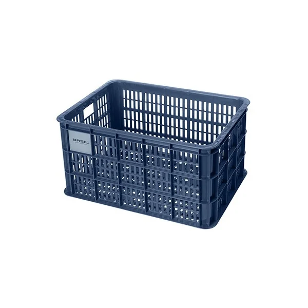 Gerecyclede fietskrat Basil Crate L 40.0 liter 39 x 49 x 26 cm - bluestone