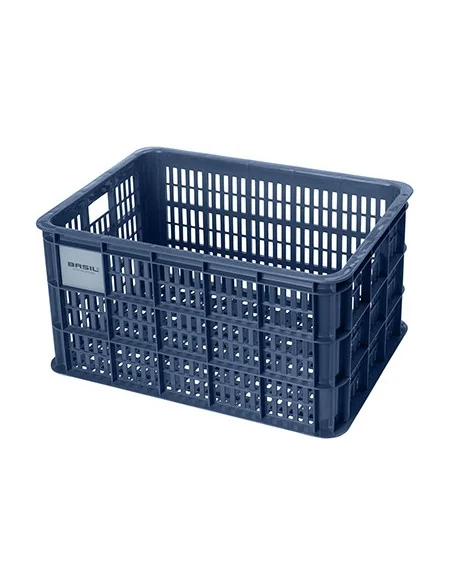 Gerecyclede fietskrat Basil Crate L 40.0 liter 39 x 49 x 26 cm - bluestone