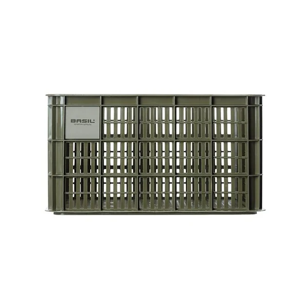 Gerecyclede fietskrat Basil Crate L 40.0 liter 39 x 49 x 26 cm - moss green