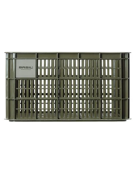 Gerecyclede fietskrat Basil Crate L 40.0 liter 39 x 49 x 26 cm - moss green