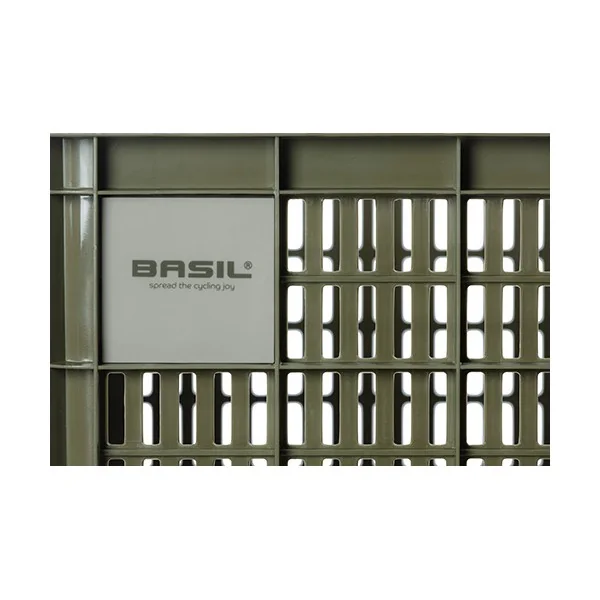 Gerecyclede fietskrat Basil Crate L 40.0 liter 39 x 49 x 26 cm - moss green
