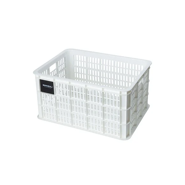 Gerecyclede fietskrat Basil Crate L 40.0 liter 39 x 49 x 26 cm - bright white