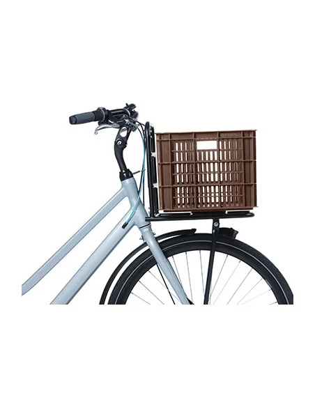 Gerecyclede fietskrat Basil Crate L 40.0 liter 39 x 49 x 26 cm - chocolate brown