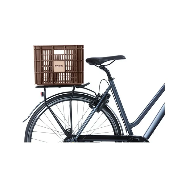 Gerecyclede fietskrat Basil Crate L 40.0 liter 39 x 49 x 26 cm - chocolate brown