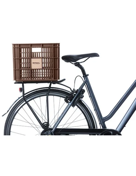Gerecyclede fietskrat Basil Crate L 40.0 liter 39 x 49 x 26 cm - chocolate brown