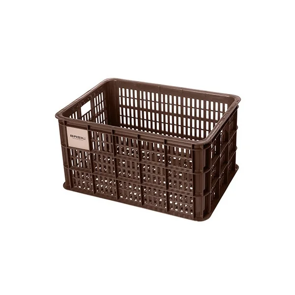 Gerecyclede fietskrat Basil Crate L 40.0 liter 39 x 49 x 26 cm - chocolate brown