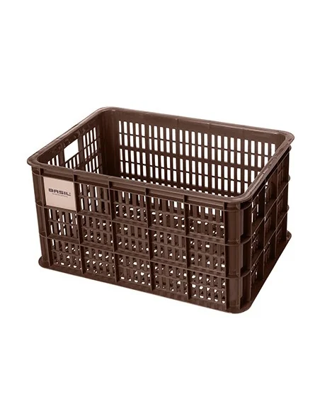 Gerecyclede fietskrat Basil Crate L 40.0 liter 39 x 49 x 26 cm - chocolate brown