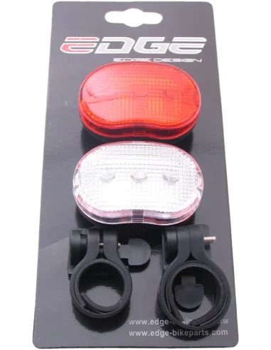 Verlichtingset Edge City - 3 Led - voor + achter - inclusief batterijen