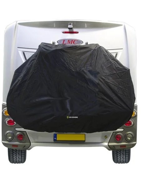 Fietsdragerhoes DS Covers STAR met gevarenbordhouder - zwart