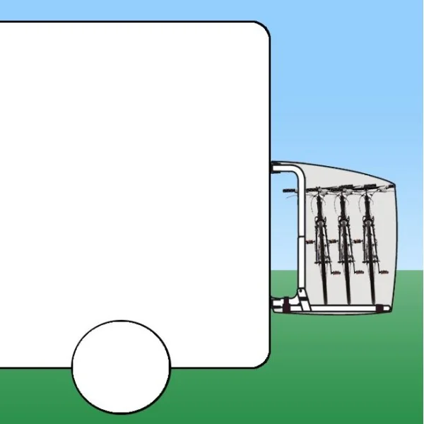 Fietsdragerhoes DS Covers STAR met gevarenbordhouder - zwart