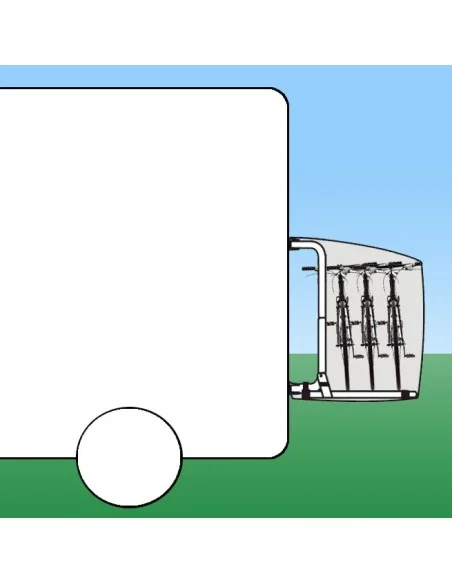 Fietsdragerhoes DS Covers STAR met gevarenbordhouder - zwart