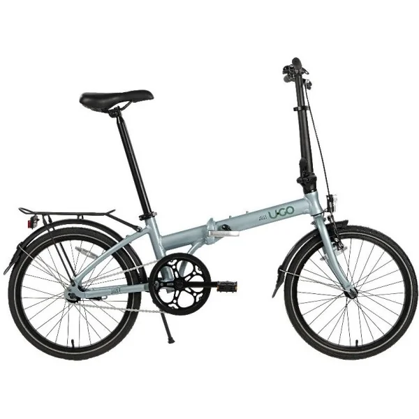 Vouwfiets U-Go Just S1 - 20 inch - Single speed - V brake en remnaaf - Misty Grey
