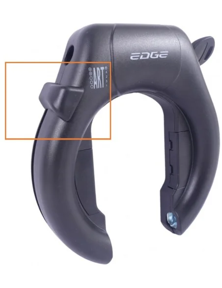 Slotknop Edge Marmo ringslot - zwart