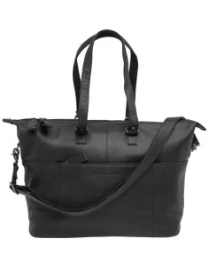 Fietstas New Looxs Verla 21 liter 34 x 18 x 44cm - gemaakt van luxe leer - zwart 2