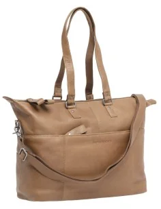 Fietstas New Looxs Verla 21 liter 34 x 18 x 44cm - gemaakt van luxe leer - cognac