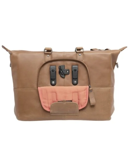 Fietstas New Looxs Verla 21 liter 34 x 18 x 44cm - gemaakt van luxe leer - cognac