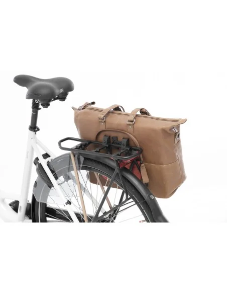 Fietstas New Looxs Verla 21 liter 34 x 18 x 44cm - gemaakt van luxe leer - cognac