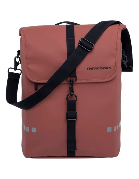 Fietstas New Looxs Odense Single 17,5 liter 32 x 16 x 38 cm - rust