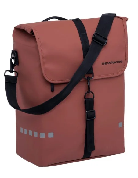 Fietstas New Looxs Odense Single 17,5 liter 32 x 16 x 38 cm - rust