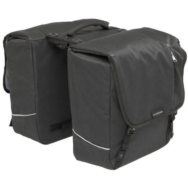 Dubbele fietstas New Looxs Nova Double Racktime 2.0 32 liter - 35 x 15 x 35 cm (x2) - black