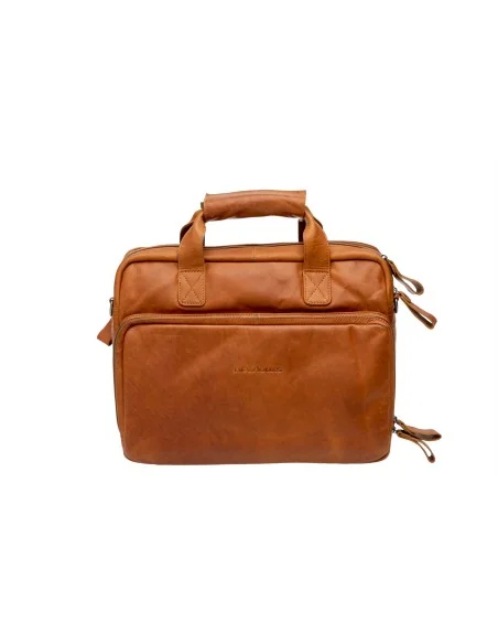 Fietstas New Looxs Cali 17 liter 40 x 15 x 31 cm - gemaakt van luxe leder - cognac