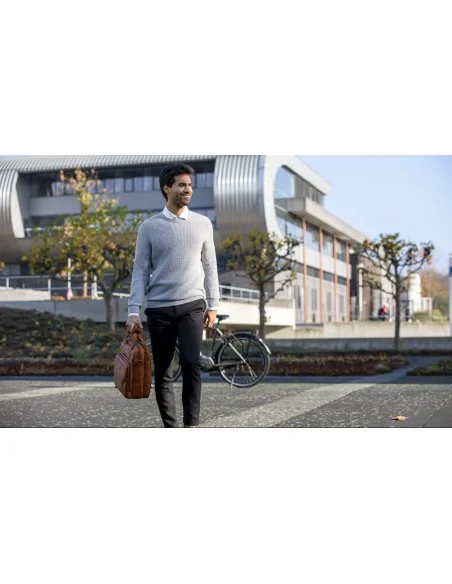 Fietstas New Looxs Cali 17 liter 40 x 15 x 31 cm - gemaakt van luxe leder - cognac