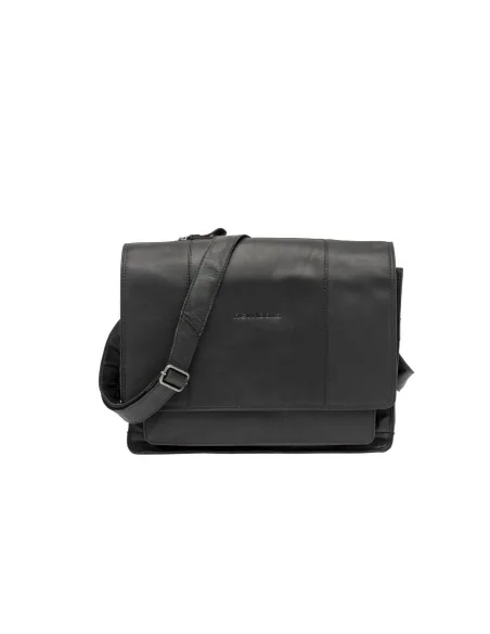 Fietstas New Looxs Fellini 18 liter 40 x 15 x 32 cm - gemaakt van luxe leder - zwart