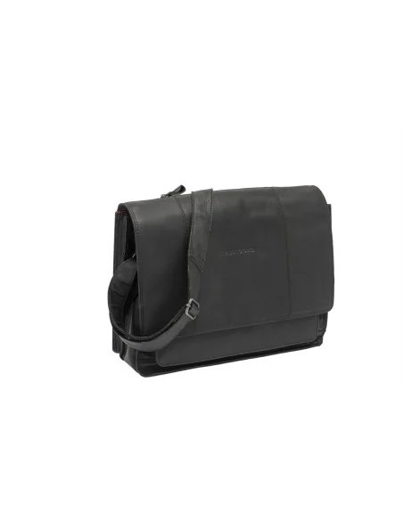 Fietstas New Looxs Fellini 18 liter 40 x 15 x 32 cm - gemaakt van luxe leder - zwart