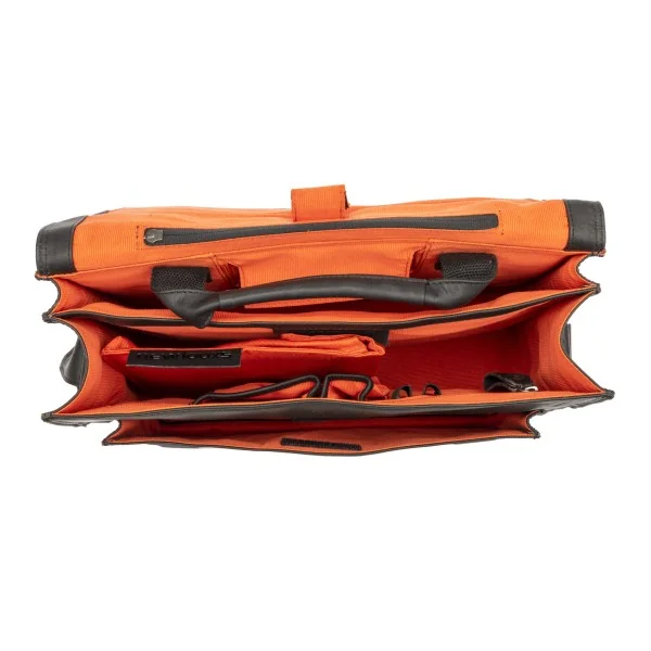 Fietstas New Looxs Fellini 18 liter 40 x 15 x 32 cm - gemaakt van luxe leder - zwart