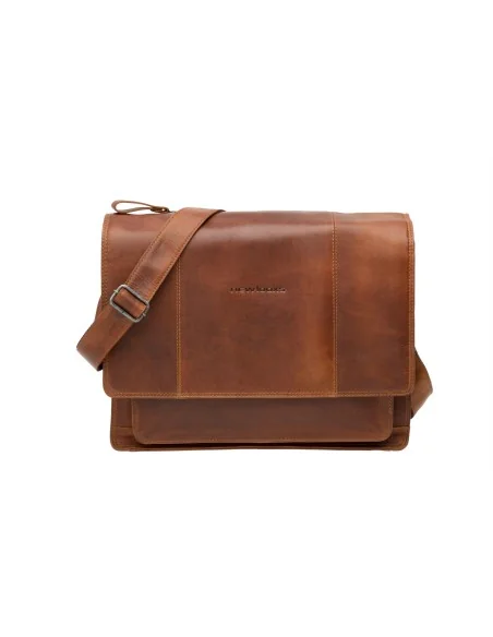 Fietstas New Looxs Fellini 18 liter 40 x 15 x 32 cm - gemaakt van luxe leder - cognac