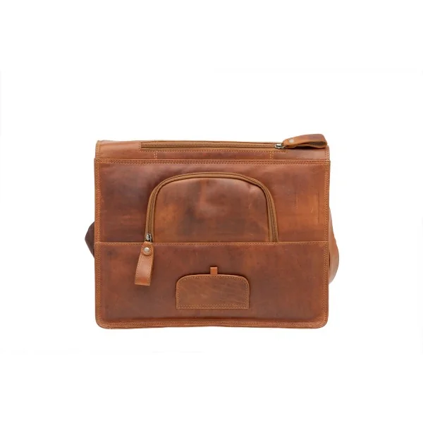 Fietstas New Looxs Fellini 18 liter 40 x 15 x 32 cm - gemaakt van luxe leder - cognac