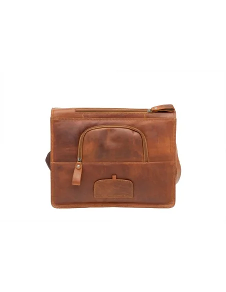 Fietstas New Looxs Fellini 18 liter 40 x 15 x 32 cm - gemaakt van luxe leder - cognac