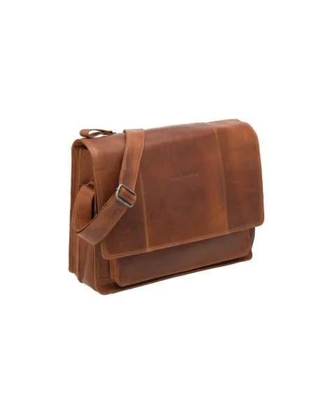 Fietstas New Looxs Fellini 18 liter 40 x 15 x 32 cm - gemaakt van luxe leder - cognac
