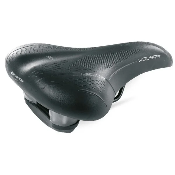 Fietszadel Selle Bassano Volare XXL BigCity met elastomeer demping - zwart