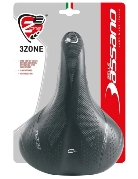Fietszadel Selle Bassano Volare XXL BigCity met elastomeer demping - zwart
