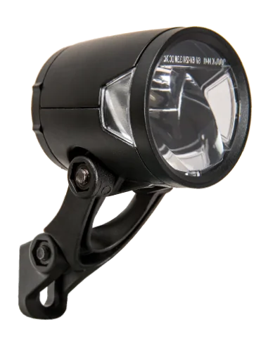 Koplamp Herrmans H-Black MR8 dynamo - aan/uit functie -met houder - 180 lumen