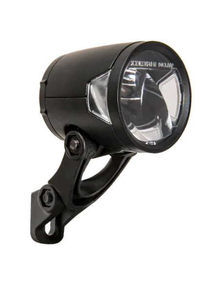 Koplamp Herrmans H-Black MR8 dynamo - aan/uit functie -met houder - 180 lumen