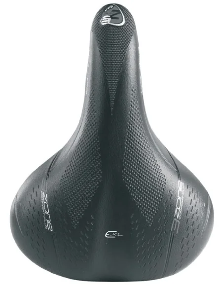 Fietszadel Selle Bassano Volare XXL BigCity met elastomeer demping - zwart